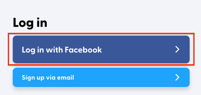 Log in with facebook small